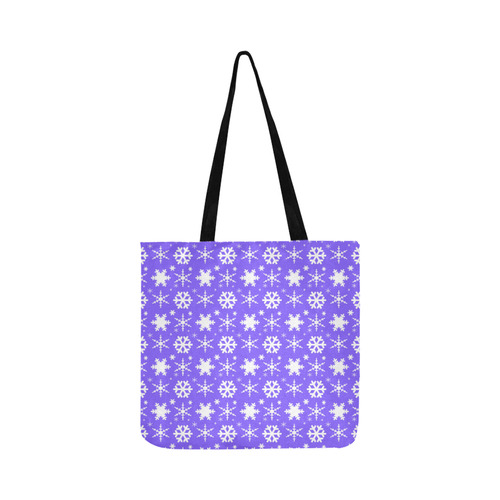 Snowflakes Lavender Reusable Shopping Bag Model 1660 (Two sides)