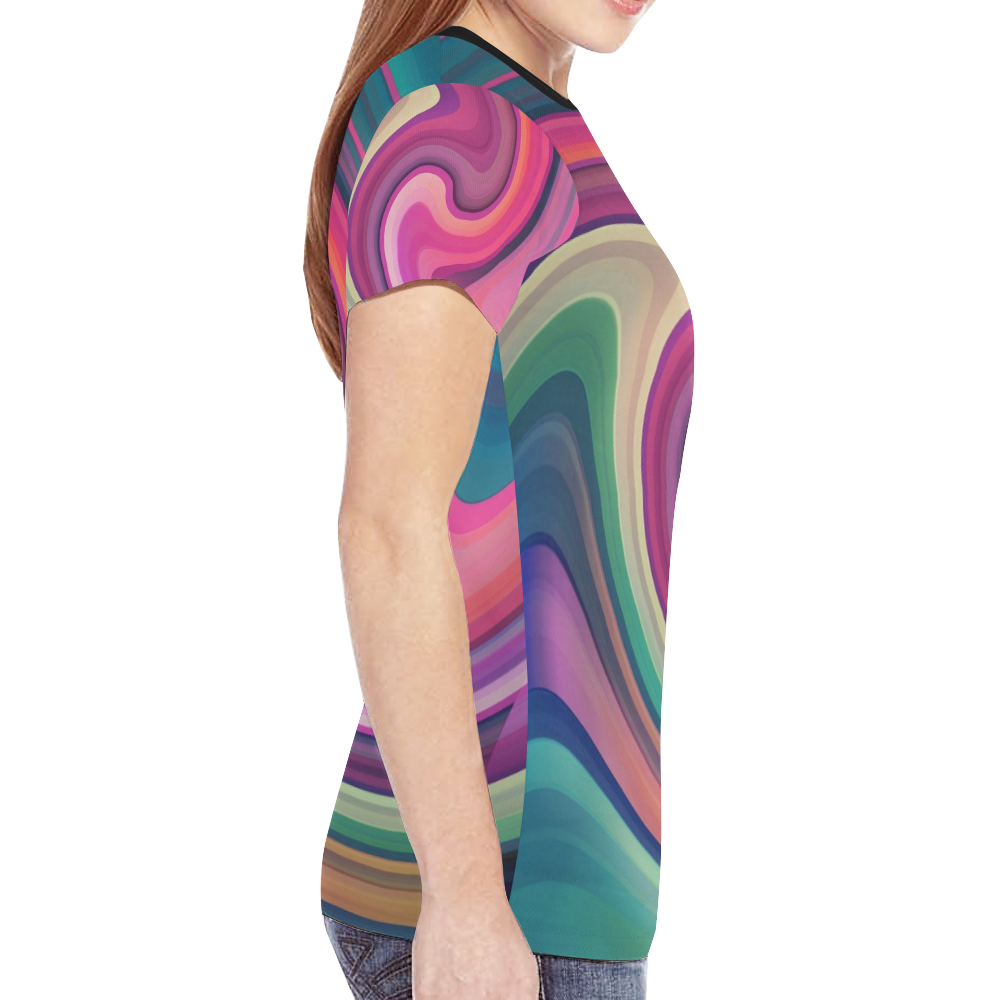 Wave by Artdream New All Over Print T-shirt for Women (Model T45)