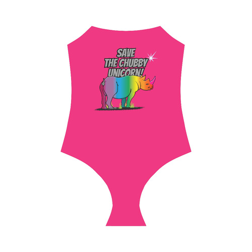 Rainbow Rhino - Save the Chubby Unicorn VAS2 Strap Swimsuit ( Model S05)