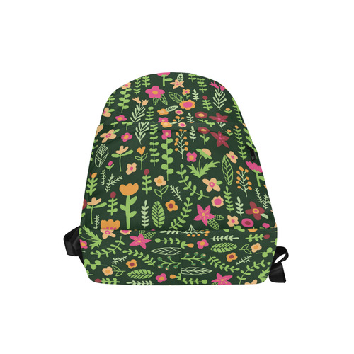 Cute Doodle Flowers Unisex Classic Backpack (Model 1673)