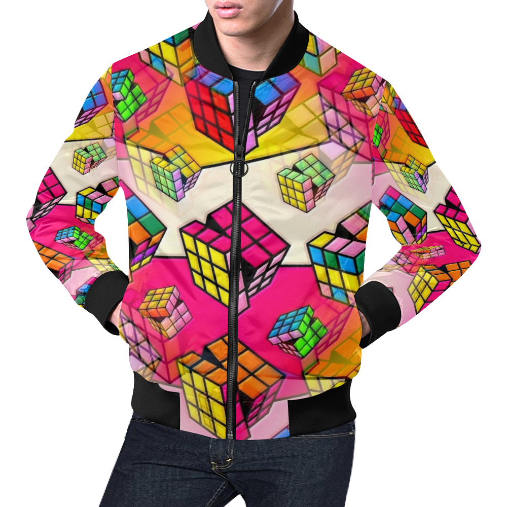 Cube by Popart Lover All Over Print Bomber Jacket for Men (Model H19)