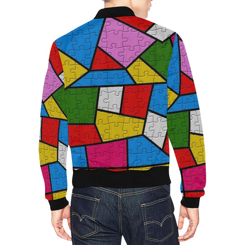 Puzzle Pop by Popart Lover All Over Print Bomber Jacket for Men (Model H19)