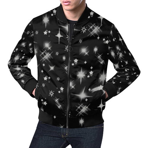 Stars by Popart Lover All Over Print Bomber Jacket for Men (Model H19)