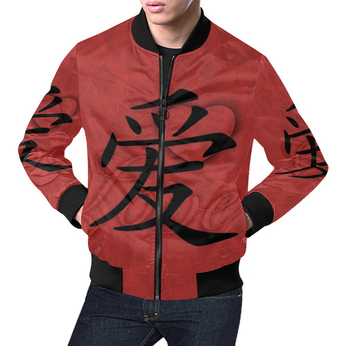 China Love by Popart Lover All Over Print Bomber Jacket for Men (Model H19)