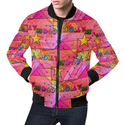 Hollywood by Popart Lover All Over Print Bomber Jacket for Men (Model H19)