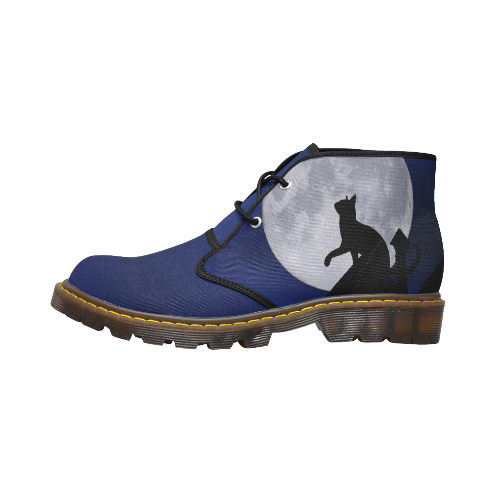 Moon Cat Men's Canvas Chukka Boots (Model 2402-1)