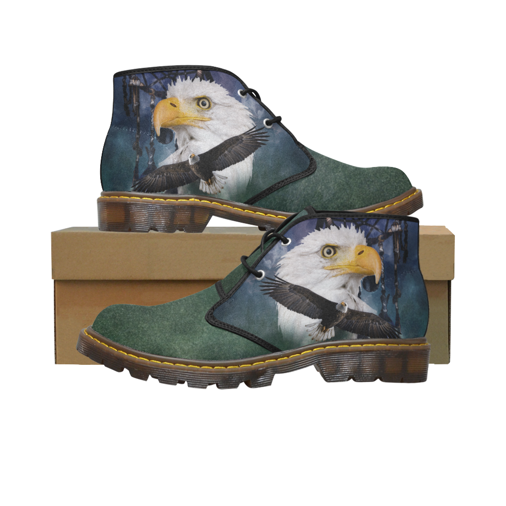 Shaman Eagle Spirit Women's Canvas Chukka Boots (Model 2402-1)