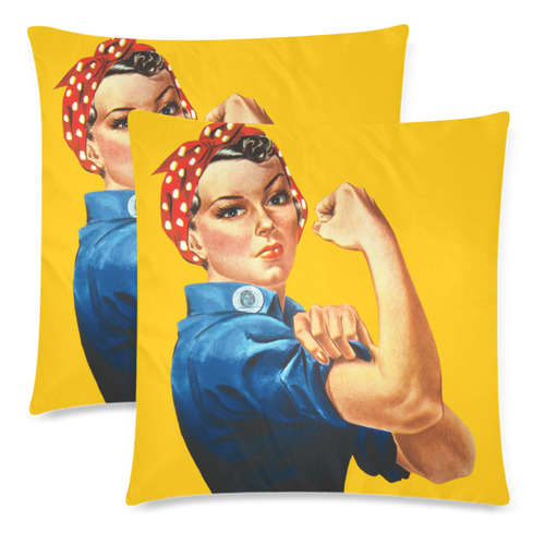 Pillows 18 x 18 Zippered We Can Do It by Tell3People Custom Zippered Pillow Cases 18"x 18" (Twin Sides) (Set of 2)