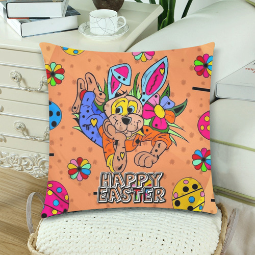 Easter Popart by Nico Bielow Custom Zippered Pillow Cases 18"x 18" (Twin Sides) (Set of 2)