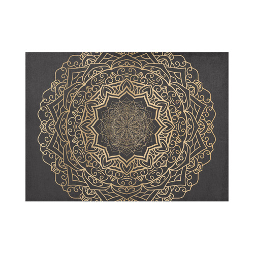 Black and gold mandala classy design elegant Placemat 14’’ x 19’’
