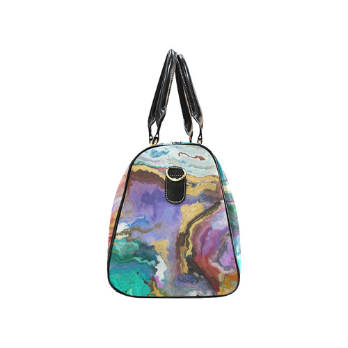 colorful marble New Waterproof Travel Bag/Large (Model 1639)
