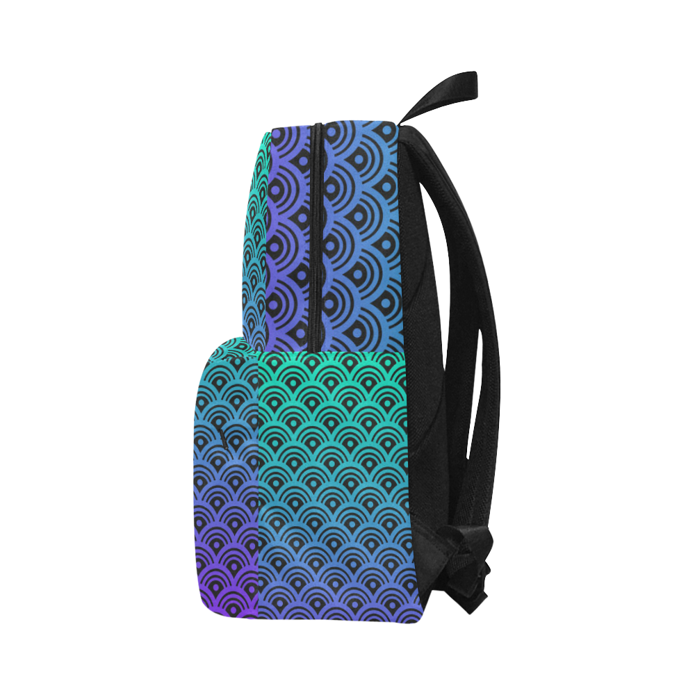 Blue-Purple Ombre Pattern Unisex Classic Backpack (Model 1673)