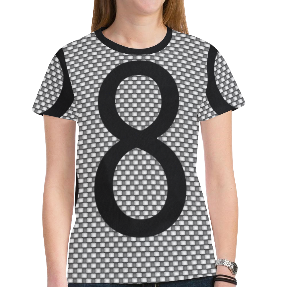 Womens T-Shirt 8 8 8 by Tell3People New All Over Print T-shirt for Women (Model T45)