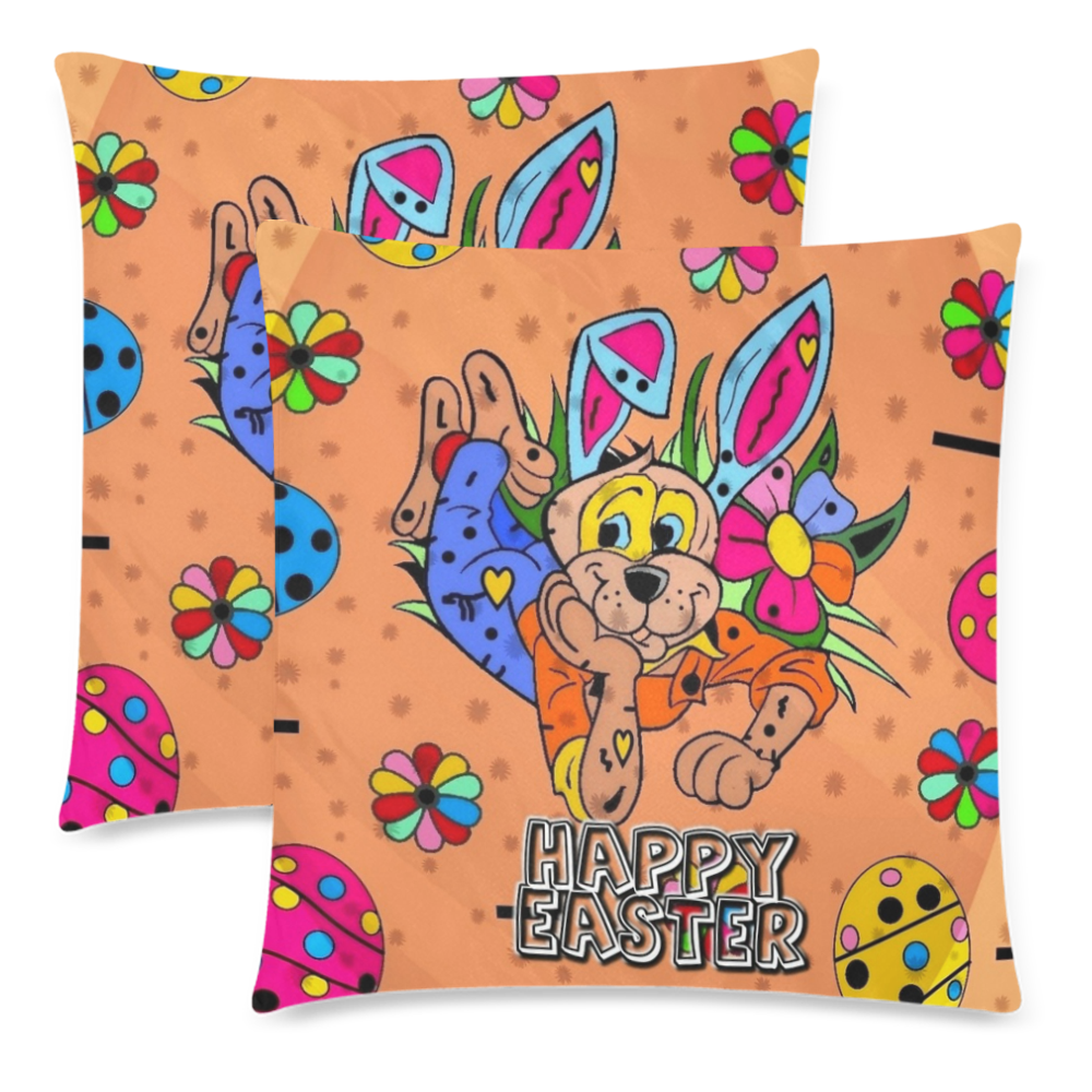Easter Popart by Nico Bielow Custom Zippered Pillow Cases 18"x 18" (Twin Sides) (Set of 2)