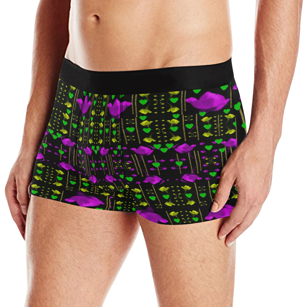 pure roses in the rose garden of love Men's All Over Print Boxer Briefs (Model L10)