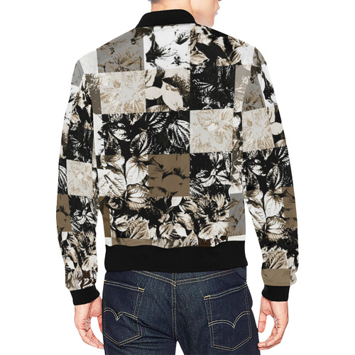 Foliage Patchwork #8 All Over Print Bomber Jacket for Men (Model H19)