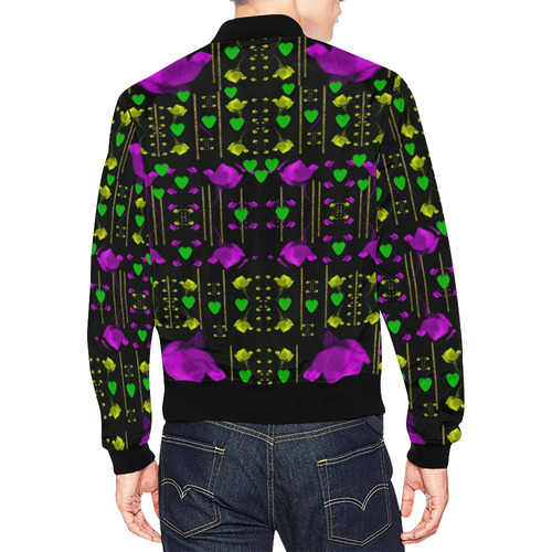 pure roses in the rose garden of love All Over Print Bomber Jacket for Men (Model H19)