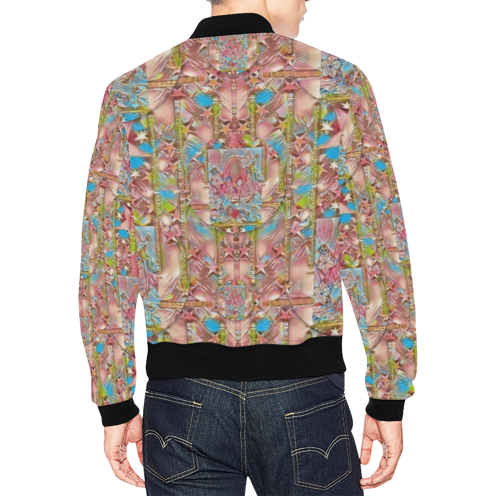 Lizard and a skull decorative All Over Print Bomber Jacket for Men (Model H19)