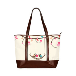 love birds on swing Tote Handbag (Model 1642)