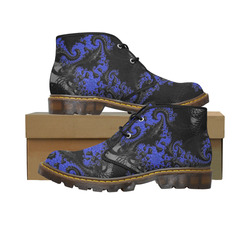 Amazing fractal 44B by JamColors Women's Canvas Chukka Boots (Model 2402-1)