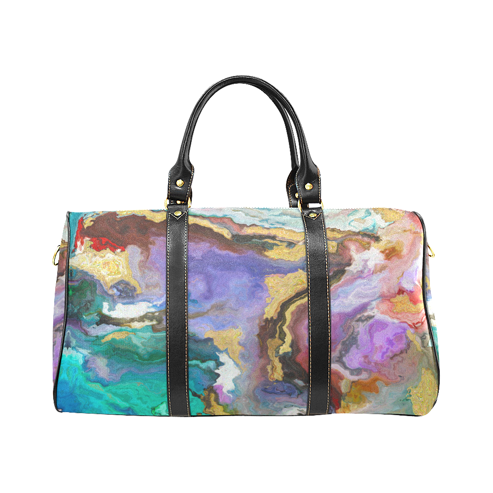 colorful marble New Waterproof Travel Bag/Large (Model 1639)