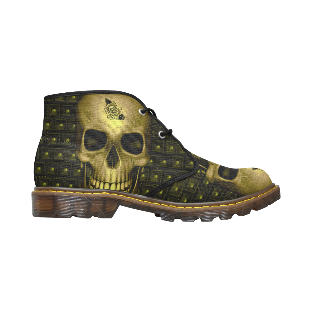 317 new Skull G by JamColors Women's Canvas Chukka Boots/Large Size (Model 2402-1)