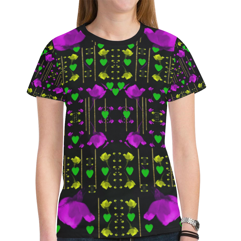 pure roses in the rose garden of love New All Over Print T-shirt for Women (Model T45)