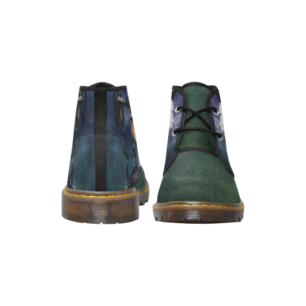 Shaman Eagle Spirit Women's Canvas Chukka Boots (Model 2402-1)