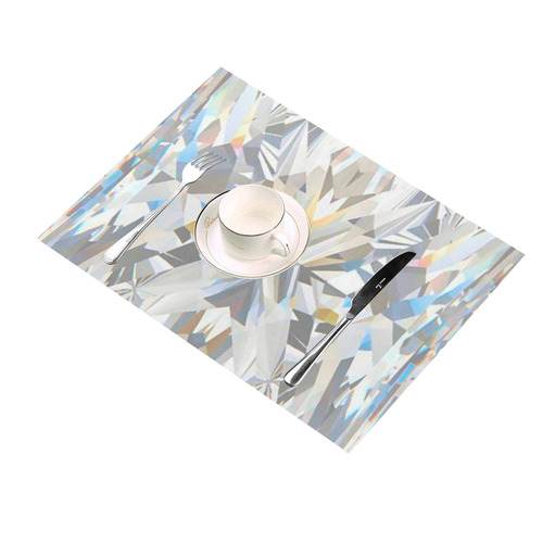 Diamond crystal shinning refelction low poly abstract Placemat 14’’ x 19’’