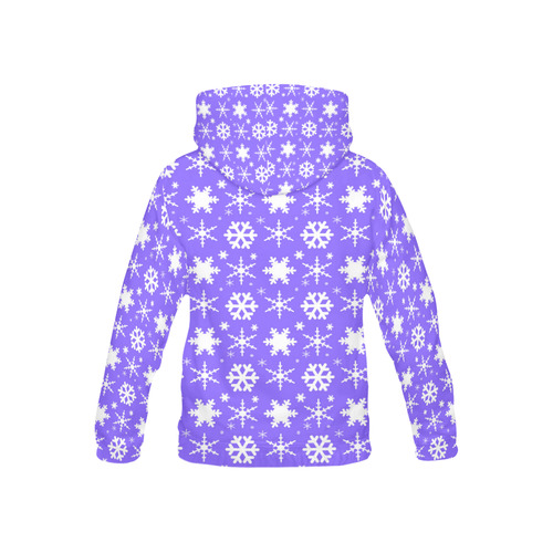 Snowflakes Lavender All Over Print Hoodie for Kid (USA Size) (Model H13)