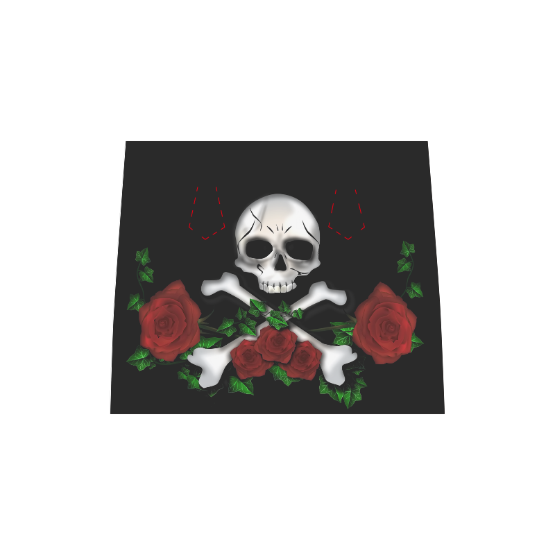 Skull Rose Boston Handbag (Model 1621)