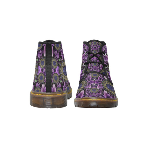 Flowers from paradise in fantasy elegante Women's Canvas Chukka Boots (Model 2402-1)