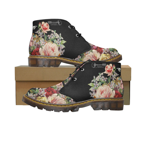 Nuit Des Roses Women's Canvas Chukka Boots (Model 2402-1)