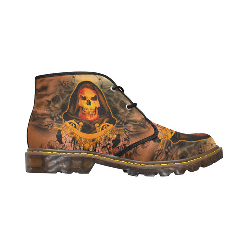The skulls Women's Canvas Chukka Boots/Large Size (Model 2402-1)