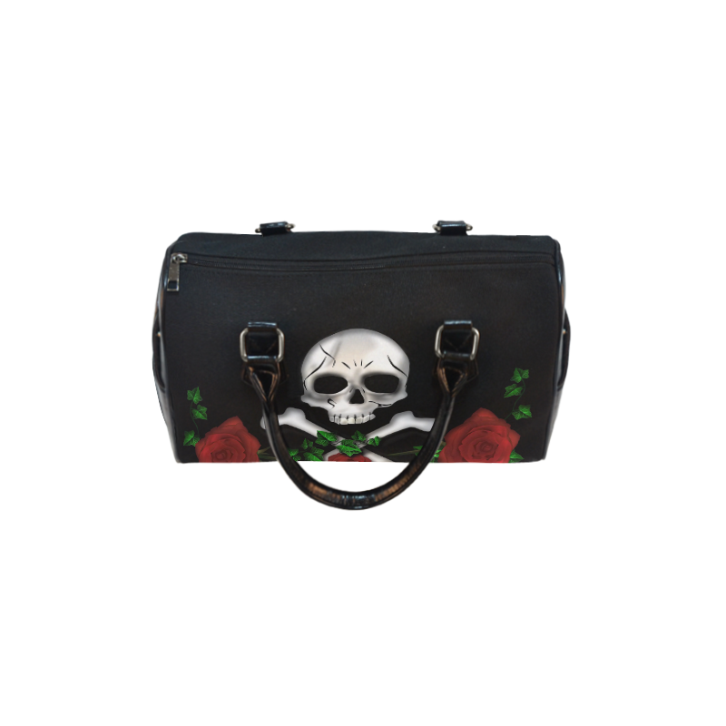 Skull Rose Boston Handbag (Model 1621)