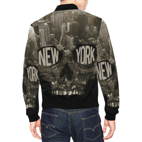 new york All Over Print Bomber Jacket for Men (Model H19)