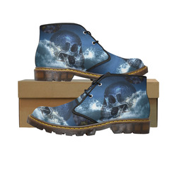 Skull and Moon Men's Canvas Chukka Boots (Model 2402-1)