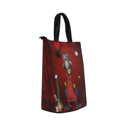 Funny, cute parrot Nylon Lunch Tote Bag (Model 1670)