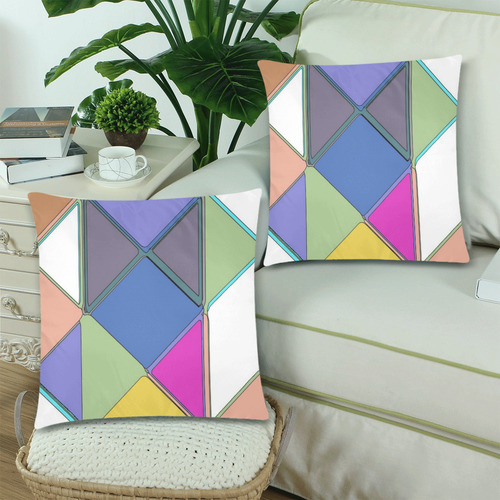 Pattern by Artdream Custom Zippered Pillow Cases 18"x 18" (Twin Sides) (Set of 2)