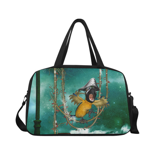 Funny pirate parrot Fitness Handbag (Model 1671)