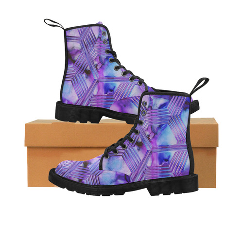 ultra violet x Martin Boots for Women (Black) (Model 1203H)