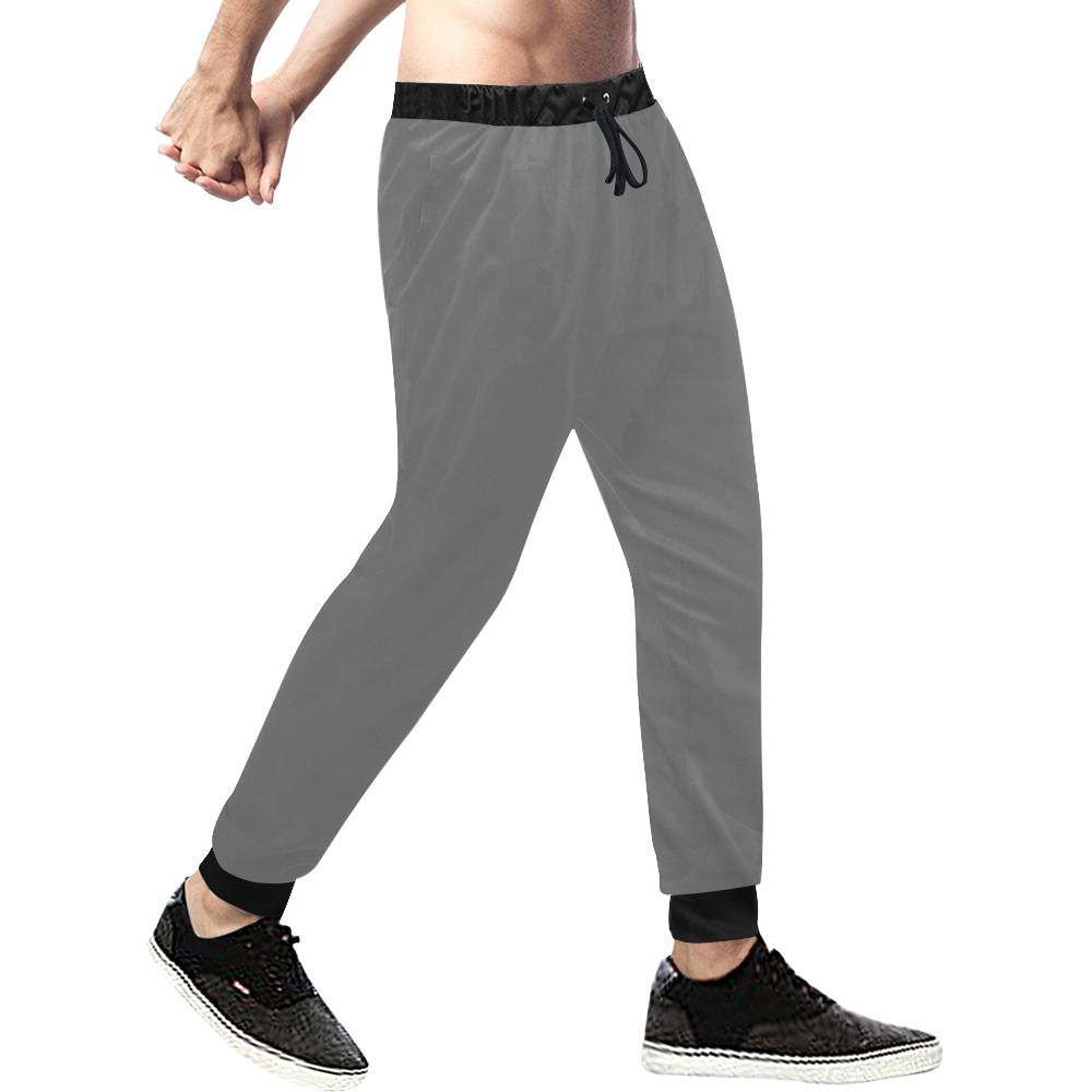simply gray Men's All Over Print Sweatpants (Model L11)