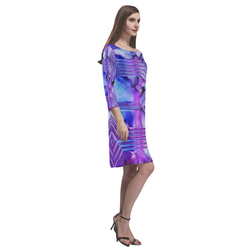 ultra violet x Rhea Loose Round Neck Dress(Model D22)