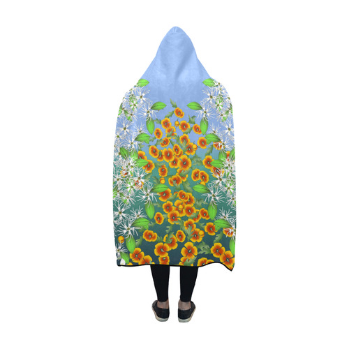 California Wildflowers by Aleta Hooded Blanket 60''x50''