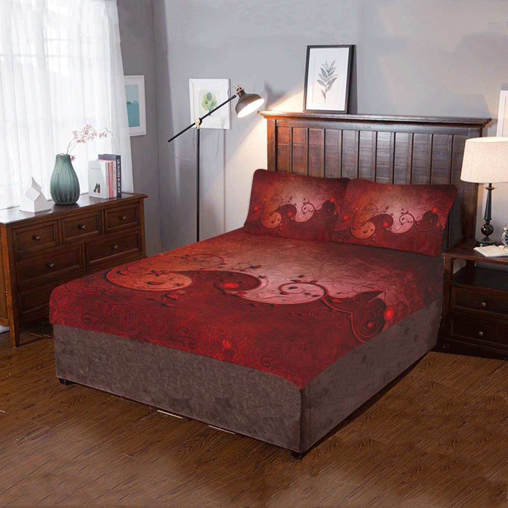 Soft decorative floral design 3-Piece Bedding Set