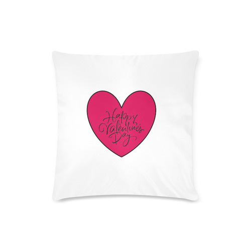 Happy Valentine by Artdream Custom Zippered Pillow Case 16"x16"(Twin Sides)