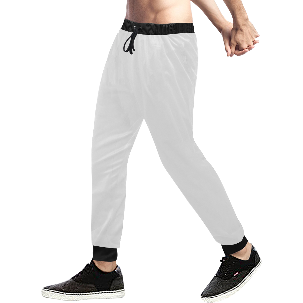 simply white Men's All Over Print Sweatpants (Model L11)
