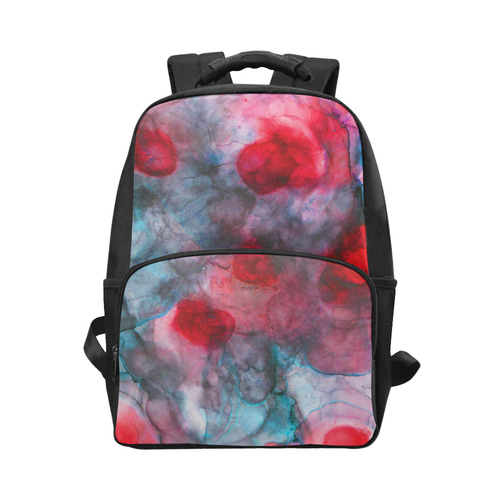 red blue ink Unisex Laptop Backpack (Model 1663)