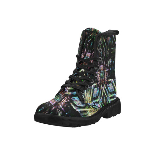 abstract c Martin Boots for Women (Black) (Model 1203H)