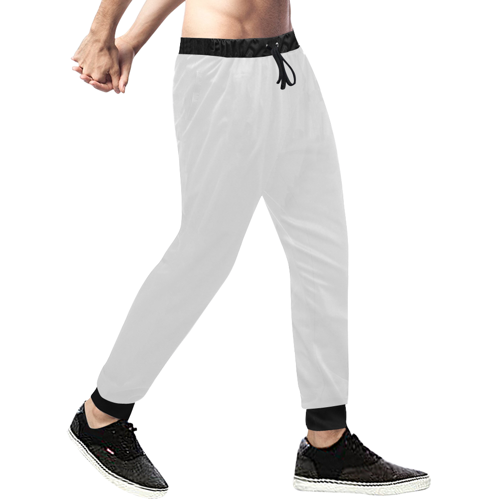 simply white Men's All Over Print Sweatpants (Model L11)